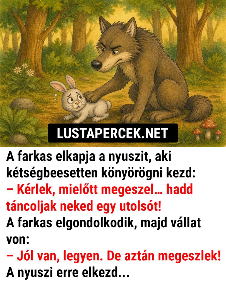 VICC: A farkas elkapja a nyuszit, aki kétségbeesetten könyörögni kezd
