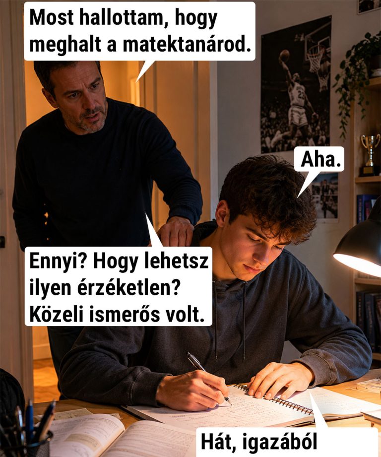 Most hallottam, hogy meghalt a matektanárod