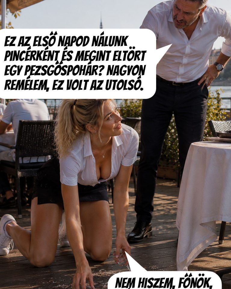 A pincérnő az első napján tört-zúzott, de a főnököt mégse ezzel lepte meg